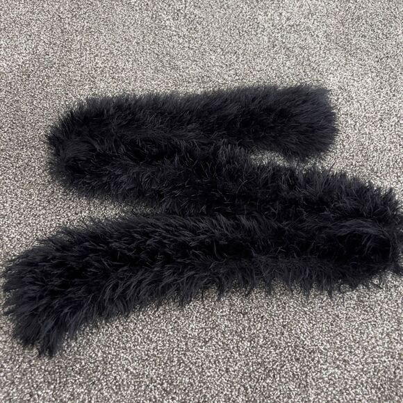 Black Faux Fur Scarf - Picture 1 of 4